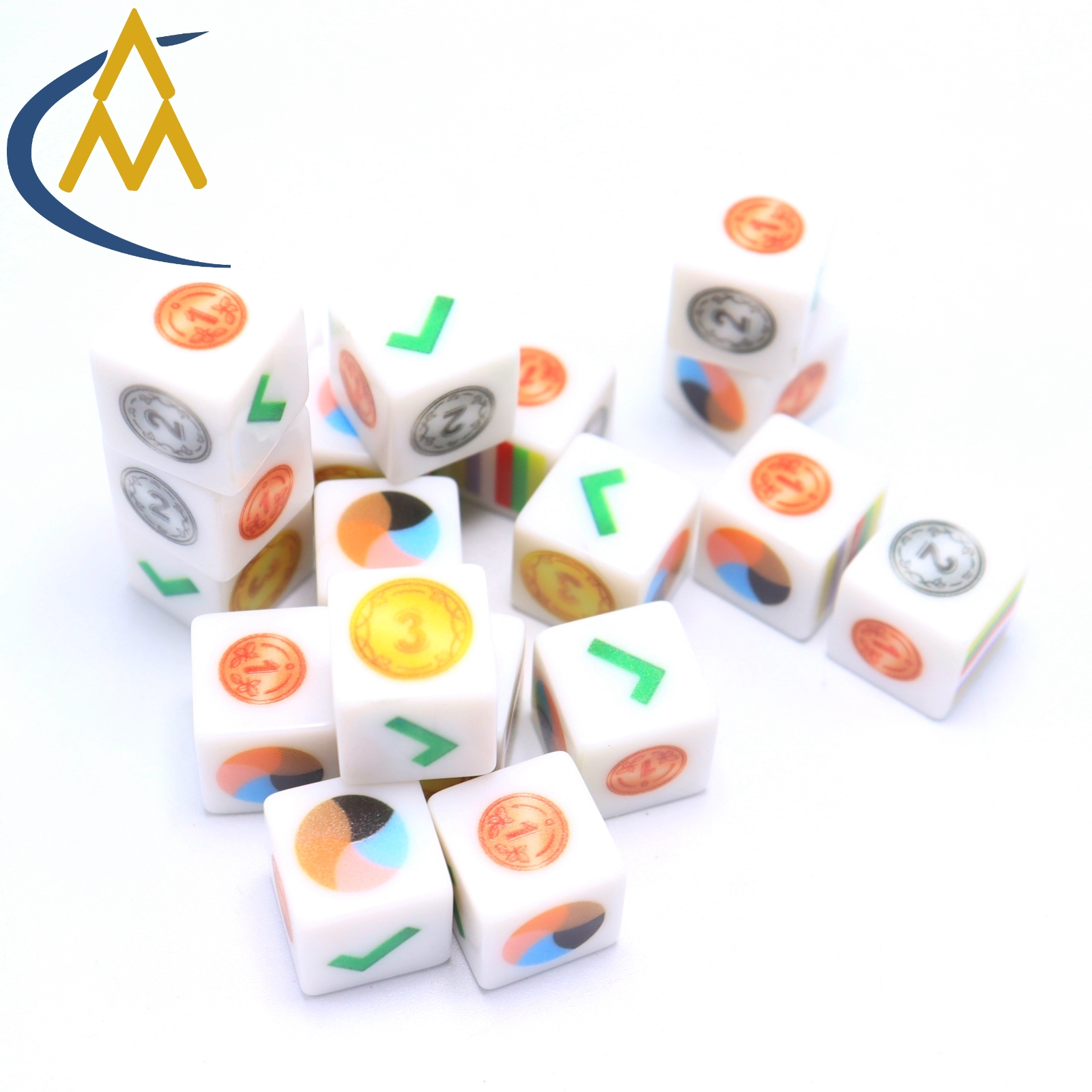 China Custom Plastic new board game acrylic resin dice with printing logo  d6 10mm 12mm 14mm 16mm 18mm 20mm 25mm 30mm audit sex game dice Manufacture  and Factory | Tianqi